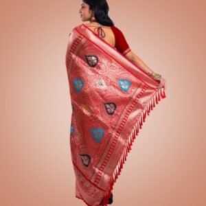 Kayaaz Women's Silk Black  Saree  With Unstitched Blouse Piece - Image 2